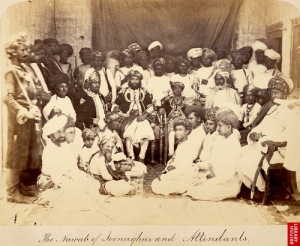 Mohammad Mahabat Khanji II', the Nawab of Junagarh, with young, Mohammad Bahadur Khanji III